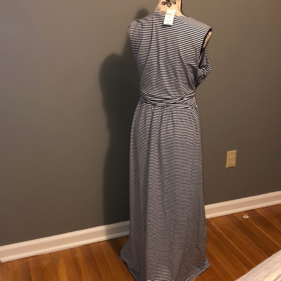 Lands End White & Navy Maxi Dress - Picture 2 of 5